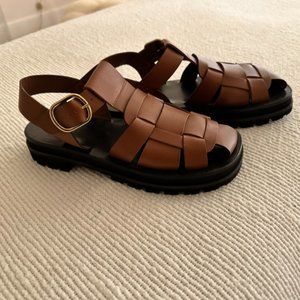 ZARA LEATHER SANDALS SIZE 40